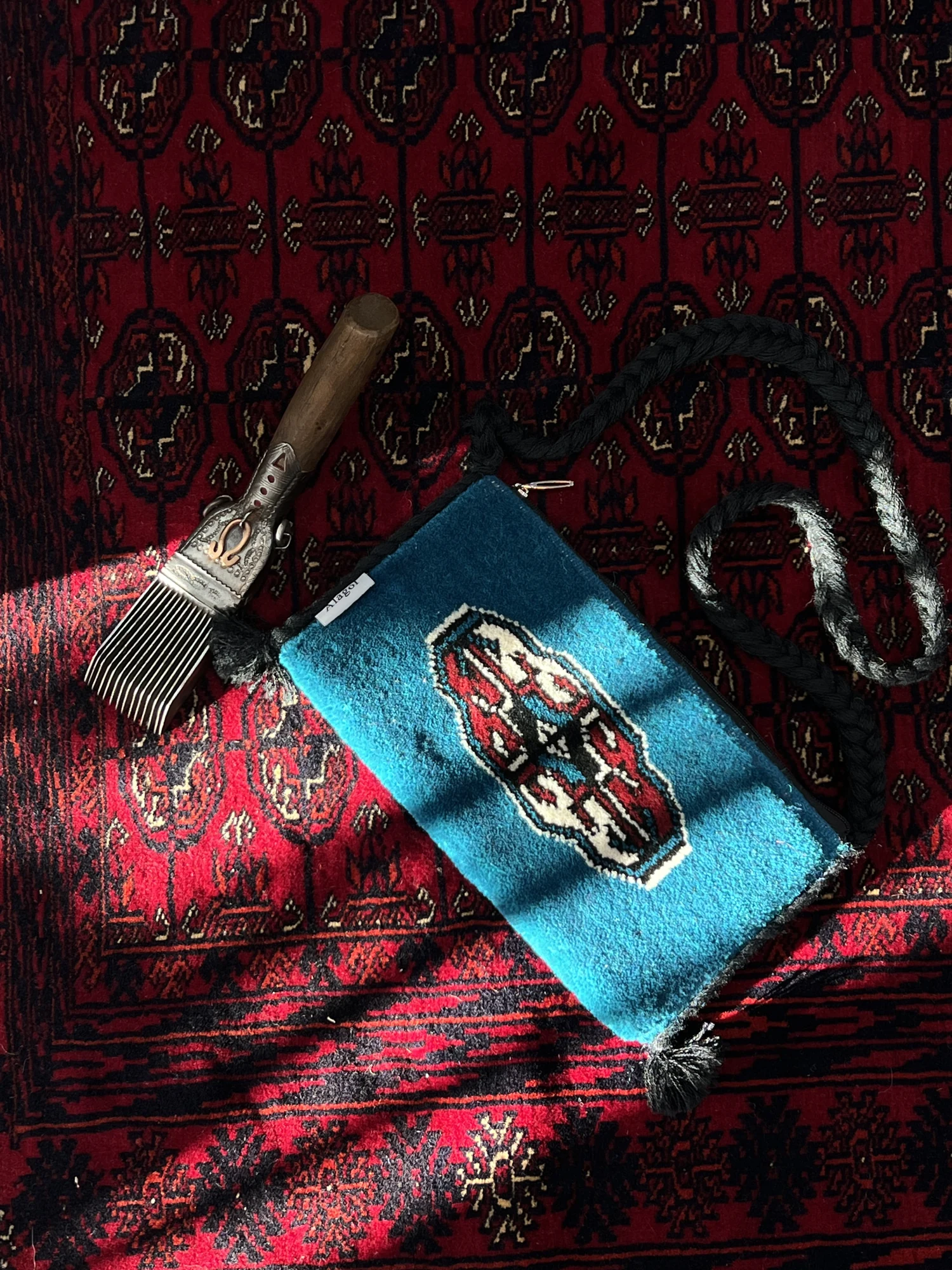 Blue handwoven bag