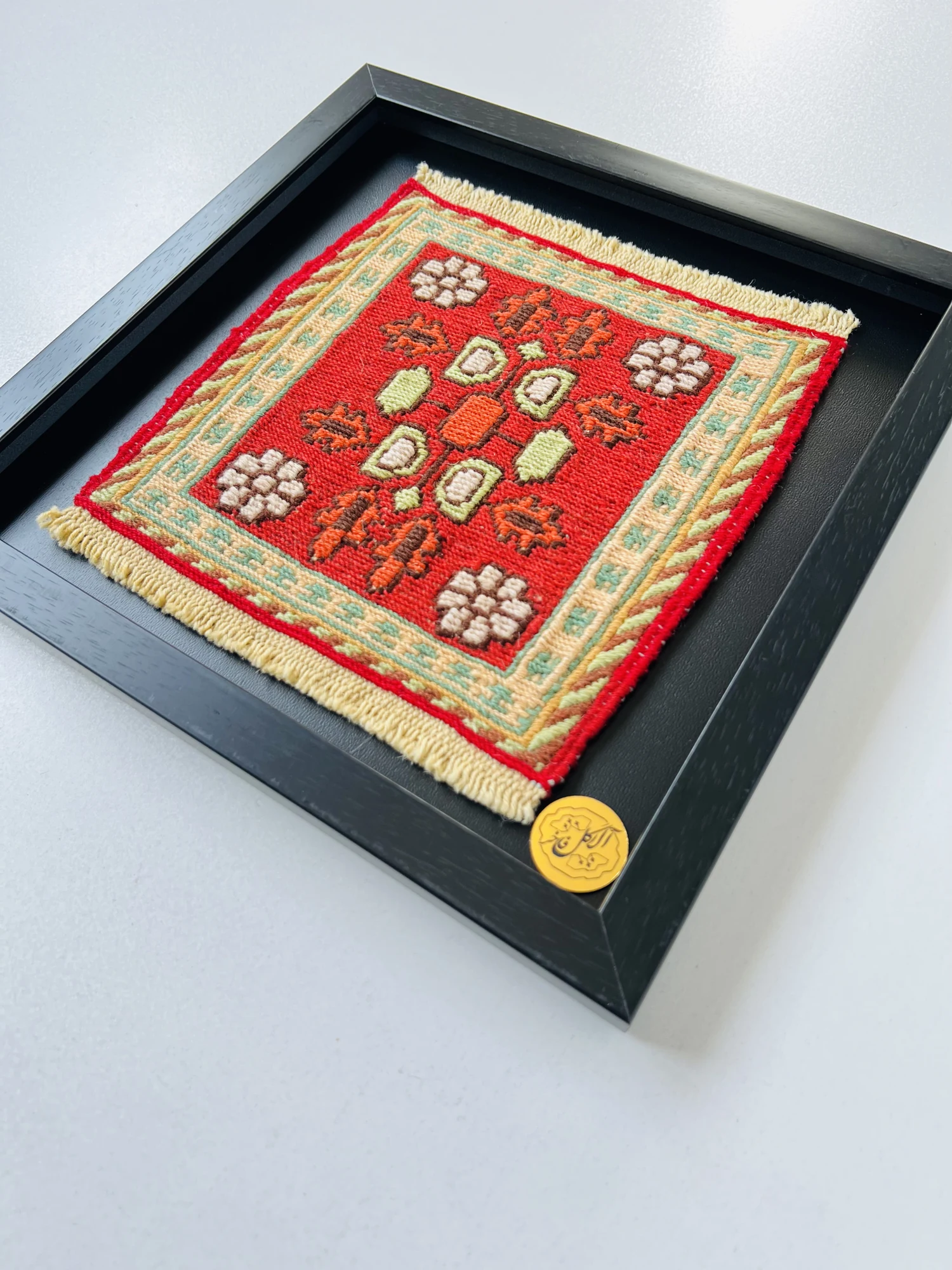 Red Verni frame · 20 × 20