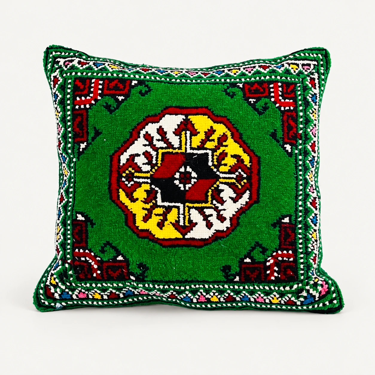Green carpet cushion