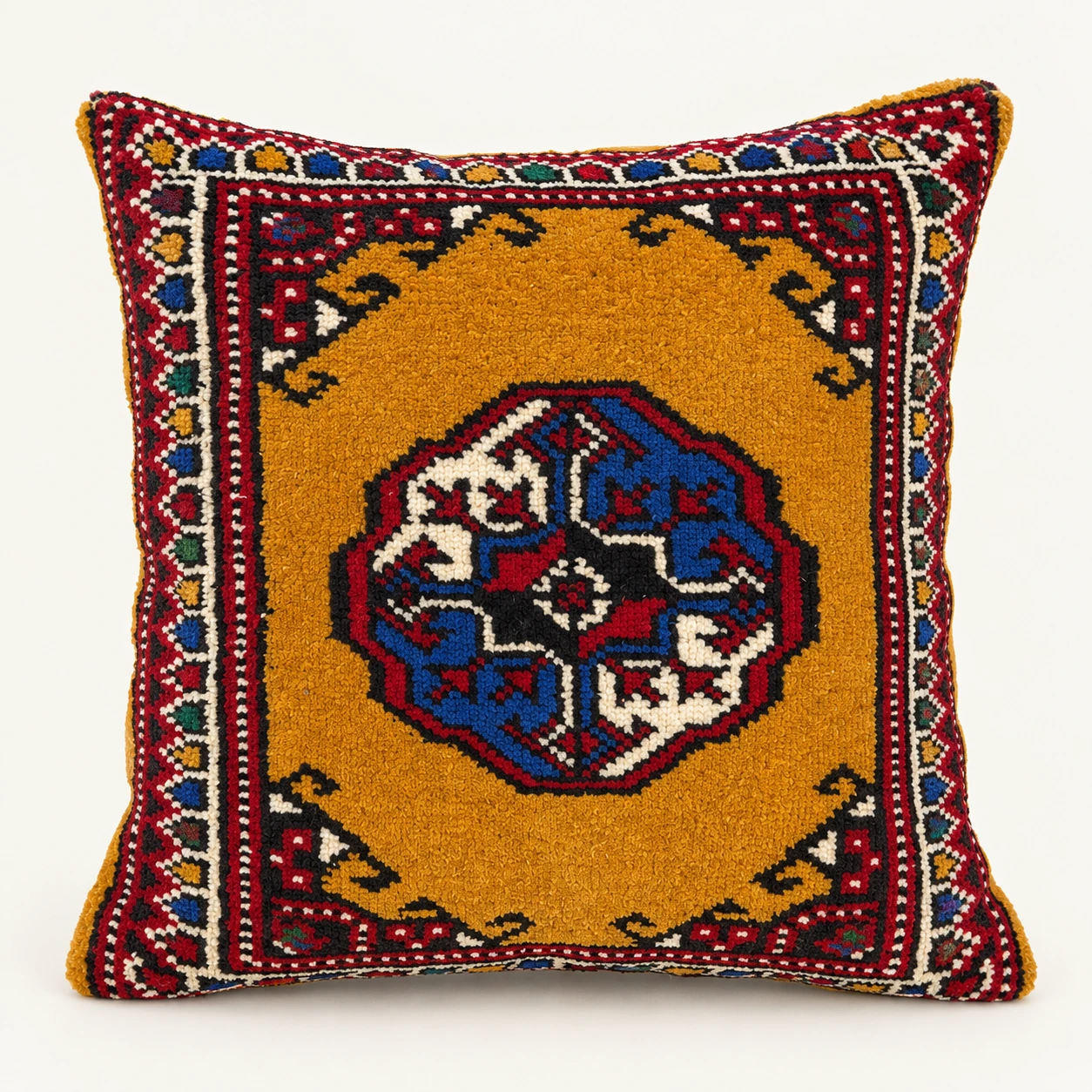 Mustard carpet cushion