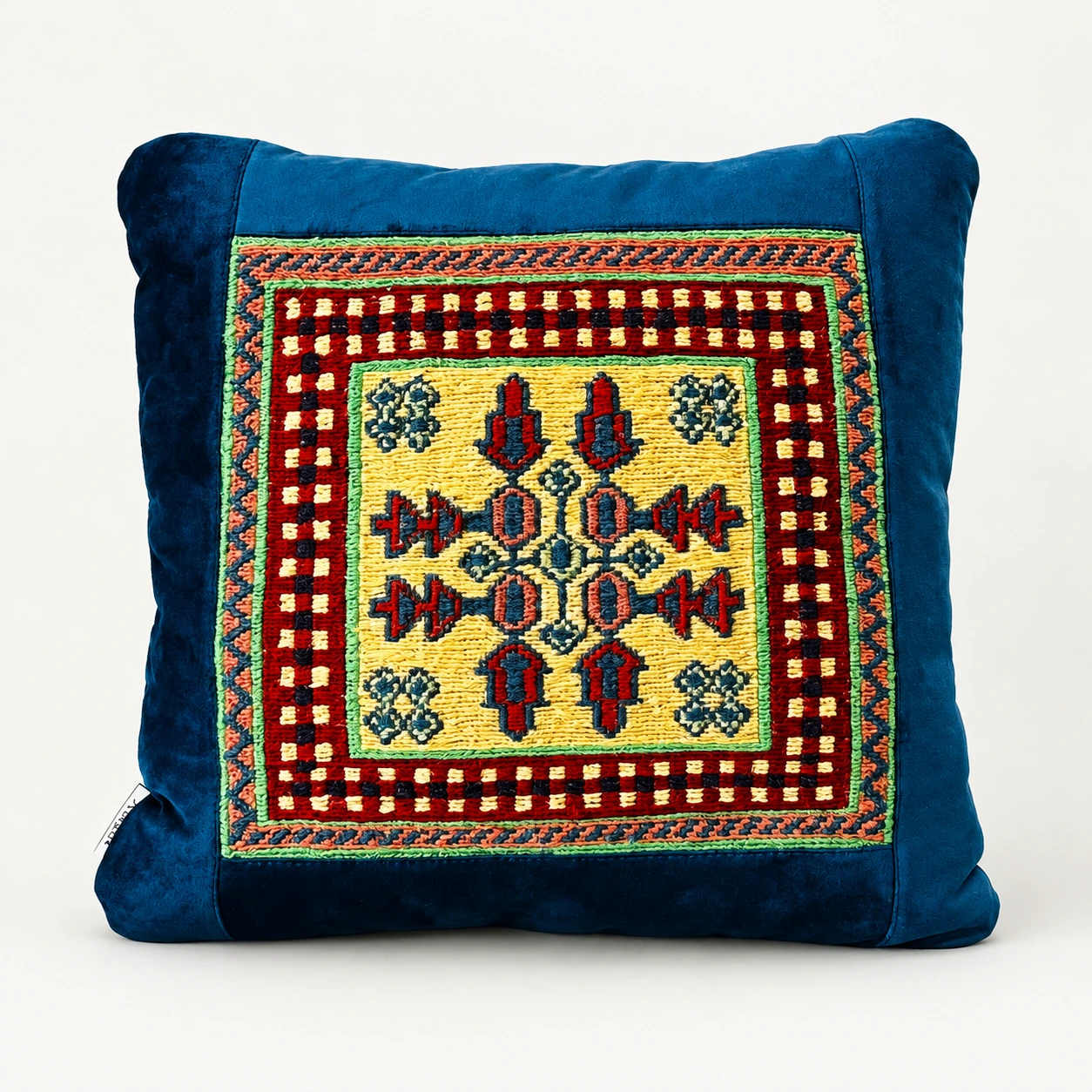 Navy kilim cushion